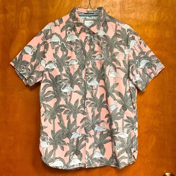 Ricky Singh | Shirts | Cactus Man Ricky Singh Mens Pink Short Sleeve  Flamingo Shirt Size L | Poshmark